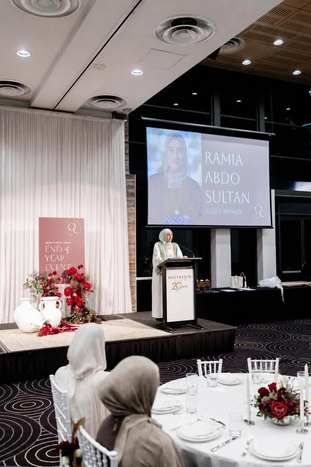 Guest speaker addressing the Quran Central Women end of year event