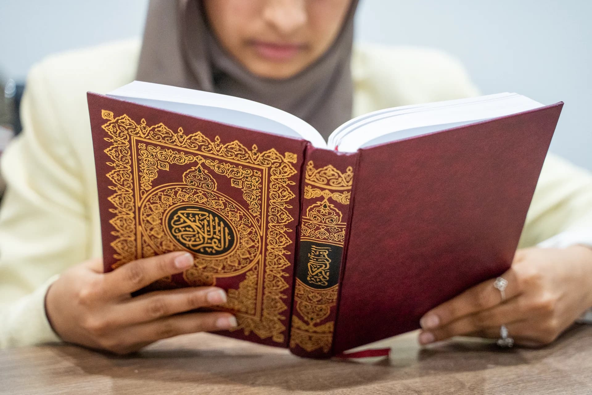 A student studying at Quran Central Women
